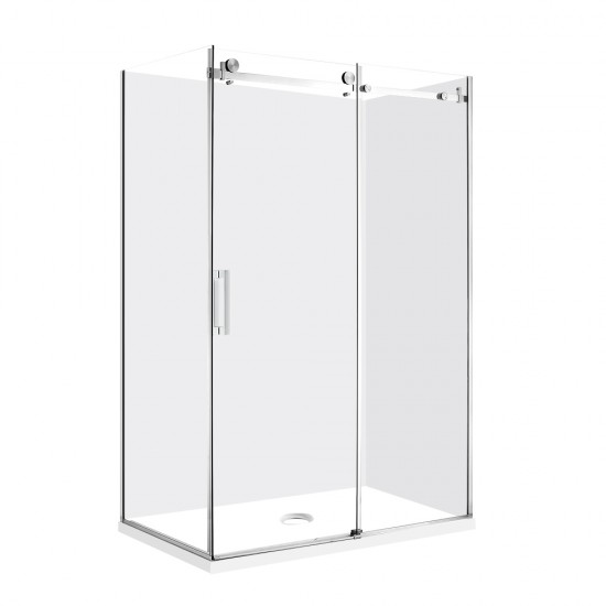 1170*870*1950mm Chrome Frameless Sliding Door Rectangle Shower Box